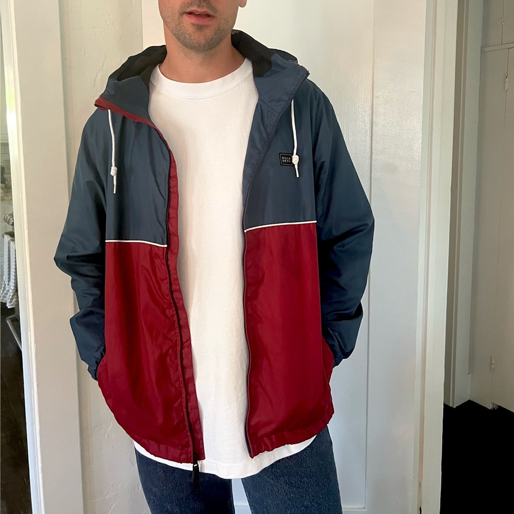 Billabong Blue & Red Windbreaker